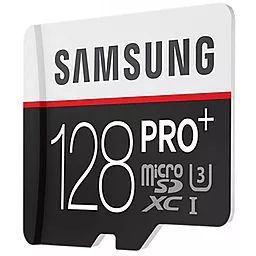 Карта памяти Samsung microSDXC 128GB Pro Plus Class 10 UHS-I U3 + SD-адаптер (MB-MD128DA/RU) - миниатюра 4