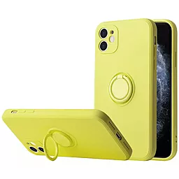 Чехол Epik TPU Candy Ring Full Camera для Apple iPhone 12 (6.1")  Желтый / Yellow