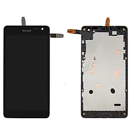 Дисплей Microsoft Lumia 535 (RM-1089, RM-1090, RM-1092) (CT2C1607FPC-A1-E RM-1090) с тачскрином и рамкой, оригинал, Black