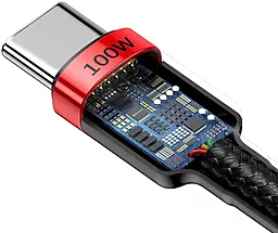 Кабель USB PD Baseus Cafule 20V 5A 2M USB Type-C - Type-C Cable Red/Black (CATKLF-AL91) - миниатюра 3