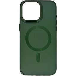 Чехол Epik TPU+Glass Sapphire Midnight Open Camera with MagSafe для Apple iPhone 15 Plus  Forest Green