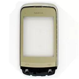 Сенсор (тачскрин) Nokia C2-02, C2-03, C2-06, C2-07, C2-08 with frame (original) Gold