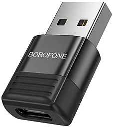 Адаптер-перехідник Borofone BV18 M-F USB-A -> USB Type-C Black