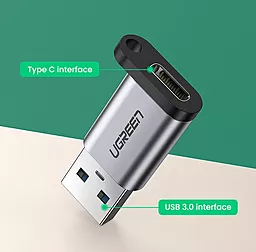 Адаптер-переходник Ugreen US276 M-F USB 3.0 -> USB Type-C 3.1 Gray - миниатюра 8