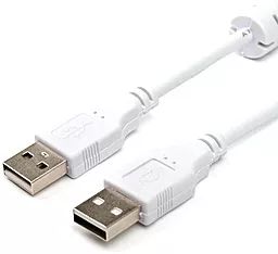Кабель (шлейф) Atcom USB 2.0 AM/AM  White (16614) - миниатюра 2