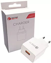 Сетевое зарядное устройство PowerPlant ExtraDigital USB-A QC3.0 18W White - миниатюра 2