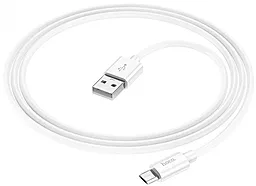 Кабель USB Hoco X87 Magic Silicone 2.4A micro USB Cable White - миниатюра 3