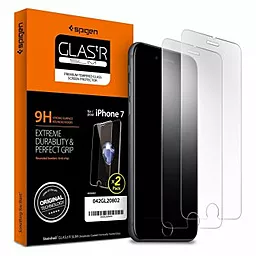 Защитное стекло Spigen 2 pack Apple iPhone 7 Clear (042GL20802)