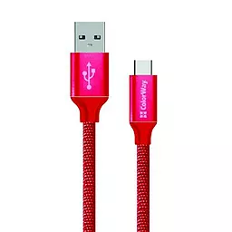 Кабель USB ColorWay USB Type-C Cable Red (CW-CBUC003-RD)