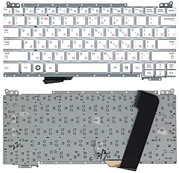 Клавіатура для ноутбуку Samsung NC110 без рамки біла