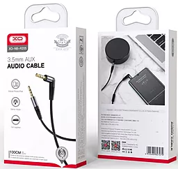 Аудио кабель XO NB-R205 AUX mini Jack 3.5mm M/M Cable 1 м black - миниатюра 3