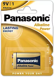 Батарейка Panasonic 6LR61 (крона) Alkaline Power 1шт 6LR61REB/1BP