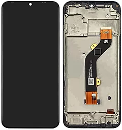 Дисплей Tecno Spark 8C (KG5n, KG5k, KG5j) с тачскрином и рамкой, Black