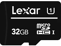 Карта памяти Lexar microSDHC 32GB Class 10 UHS-I U1 (LFSDM10-32GABC10)