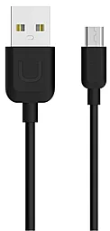 Кабель USB Usams U-Turn 0.25M micro USB Cable Black (US-SJ098)