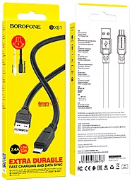 Кабель USB Borofone BX81 micro USB Cable Black - миниатюра 6