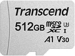 Карта памяти Transcend microSDXC 512GB 300S Class 10 UHS-I U3 V30 A1 + SD-адаптер (TS512GUSD300S-A) - миниатюра 2
