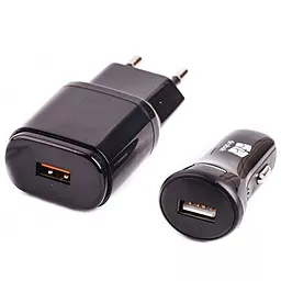 Комплект зарядных устройств Drobak Power 3-in-1 + micro USB Cable Black (905319) - миниатюра 2