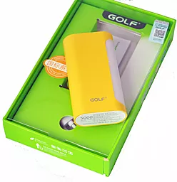 Повербанк GOLF GF-D12GB 5000 mAh Yellow - миниатюра 2