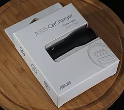 Автомобильное зарядное устройство с быстрой зарядкой Asus Car Charger USB-A+USB-C (28W) Black (ACHU001) - миниатюра 6