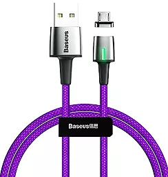 USB Кабель Baseus Zinc Magnetic 2.4A micro USB Cable Purple (CAMXC-A05)