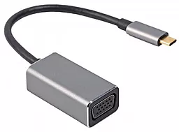 Відео перехідник (адаптер) Viewcon USB 3.1 Type-C - VGA 1080p 60hz 0.15m gray (TE388)