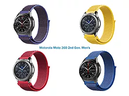 Набір ремінців 4 кольори Nylon Style Becover для Motorola Moto 360 2nd Gen. Men's Boy Multicolor (706555)