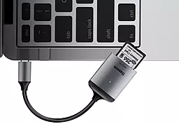 Кардридер Baseus Enjoy Series Type-C To SD/TF Card Reader HUB Adapter Grey - миниатюра 4