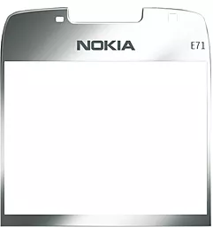 Корпусное стекло дисплея Nokia E71 Silver