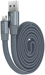 USB Кабель Devia Ring Y1 2.4A 0.8M micro USB Cable Grey