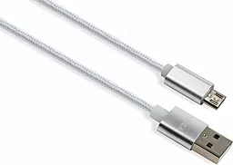 Кабель USB Vinga micro USB Cable Silver (VCPDCMLED1S) - миниатюра 2