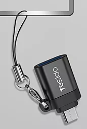 OTG-переходник Yesido GS07 M-F micro USB -> USB-A 3.0 Black - миниатюра 6