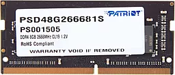 Оперативна пам'ять для ноутбука Patriot 8GB 2666MHz DDR4 (PSD48G266681S)