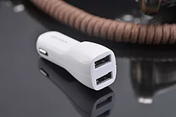 Автомобільний зарядний пристрій Miracase Dual USB car charger (2.1A) White - мініатюра 3
