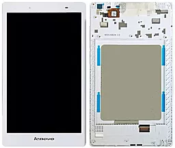 Дисплей для планшета Lenovo Tab 2 (A8-50, A8-50F, A8-50L, A8-50LC), Tab 3 (TB3-850F, TB3-850M) с тачскрином и рамкой, оригинал, White