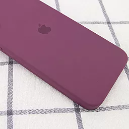 Чехол Silicone Case Full Camera Square для Apple iPhone 11 Pro Maroon - миниатюра 3