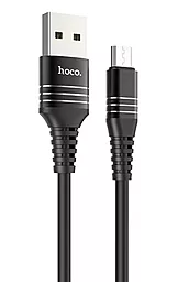 Кабель USB Hoco U46 Tricyclic silicone micro USB Cable Black