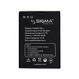 Акумулятор Sigma mobile Comfort 50 Light DS Tinol (1100 mAh) 12 міс. гарантії