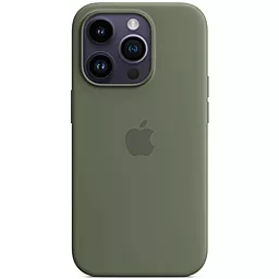 Чехол Apple Silicone Case Full with MagSafe and SplashScreen для Apple iPhone 14 Pro Olive