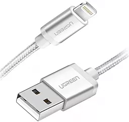 Кабель USB Ugreen US199 12W 2.4A 2M Lightning Cable Silver (60163) - миниатюра 3