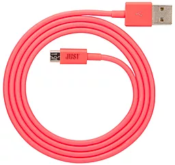 Кабель USB JUST Simple Micro USB Cable Pink (MCR-SMP10-PNK) - миниатюра 2