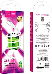 Кабель USB Hoco X83 Victory USB Type-C Cable White - миниатюра 3