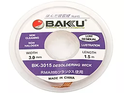 Лента-оплетка (для снятия припоя) Baku BK-3015 3.0 мм / 1.5 м - миниатюра 2