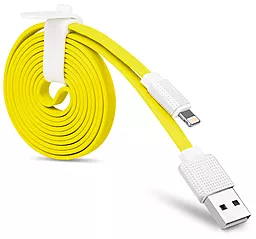 Кабель USB Hoco UPL18 Waffle USB Lightning Cable Flat 2.1A Yellow - миниатюра 2