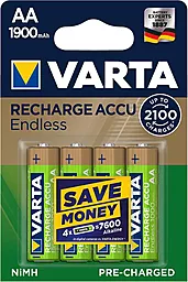 Аккумулятор Varta AA Rechargeable Accu Endless (1900mAh) Ni-MH 4шт (56676101404)