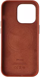 Чехол Apple Leather Case with MagSafe for iPhone 14 Pro Max  Umber - миниатюра 3