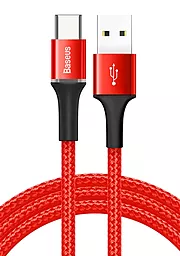 Кабель USB Baseus Halo Data Cable 2M USB Type-C Cable Red (CATGH-C09)