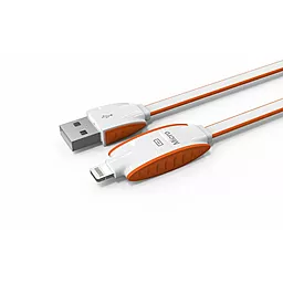 Кабель USB LDNio 2-in-1 USB Lightning/micro USB Cable Orange (LC83) - миниатюра 3
