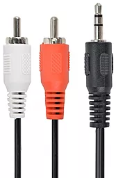 Аудіо кабель Cablexpert Aux mini Jack 3.5 mm - 2хRCA M/M Cable 1.5 м black (CCA-458) - мініатюра 2