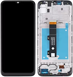 Дисплей Motorola Moto E20 (XT2155, XT2155-1, XT2155-3) с тачскрином и рамкой, оригинал, Black